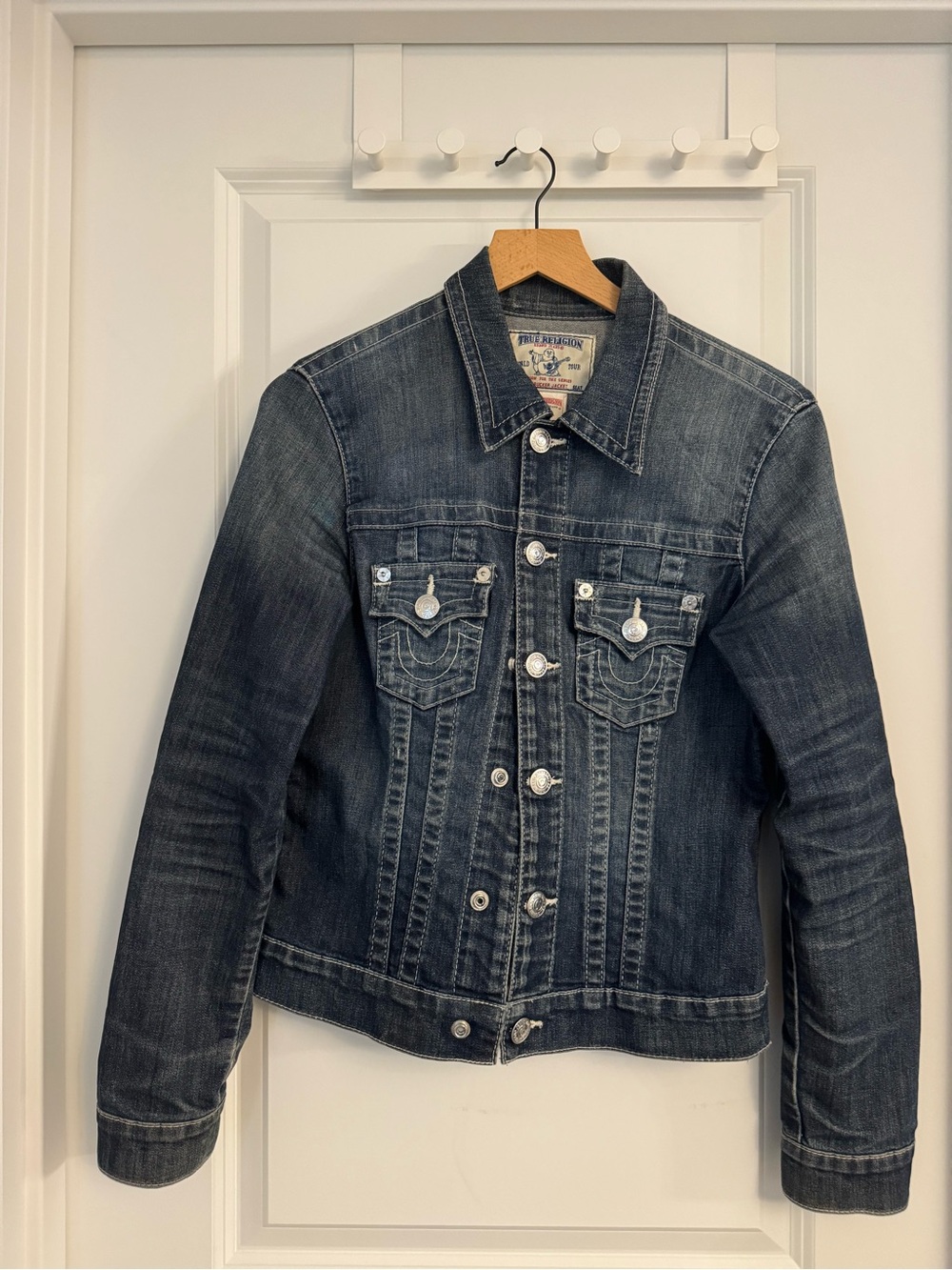 True Religion Indigo Denim Trucker Jacket